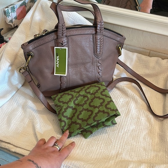 orYANY- Cassie pebbled leather mini convertible satchel - NWT